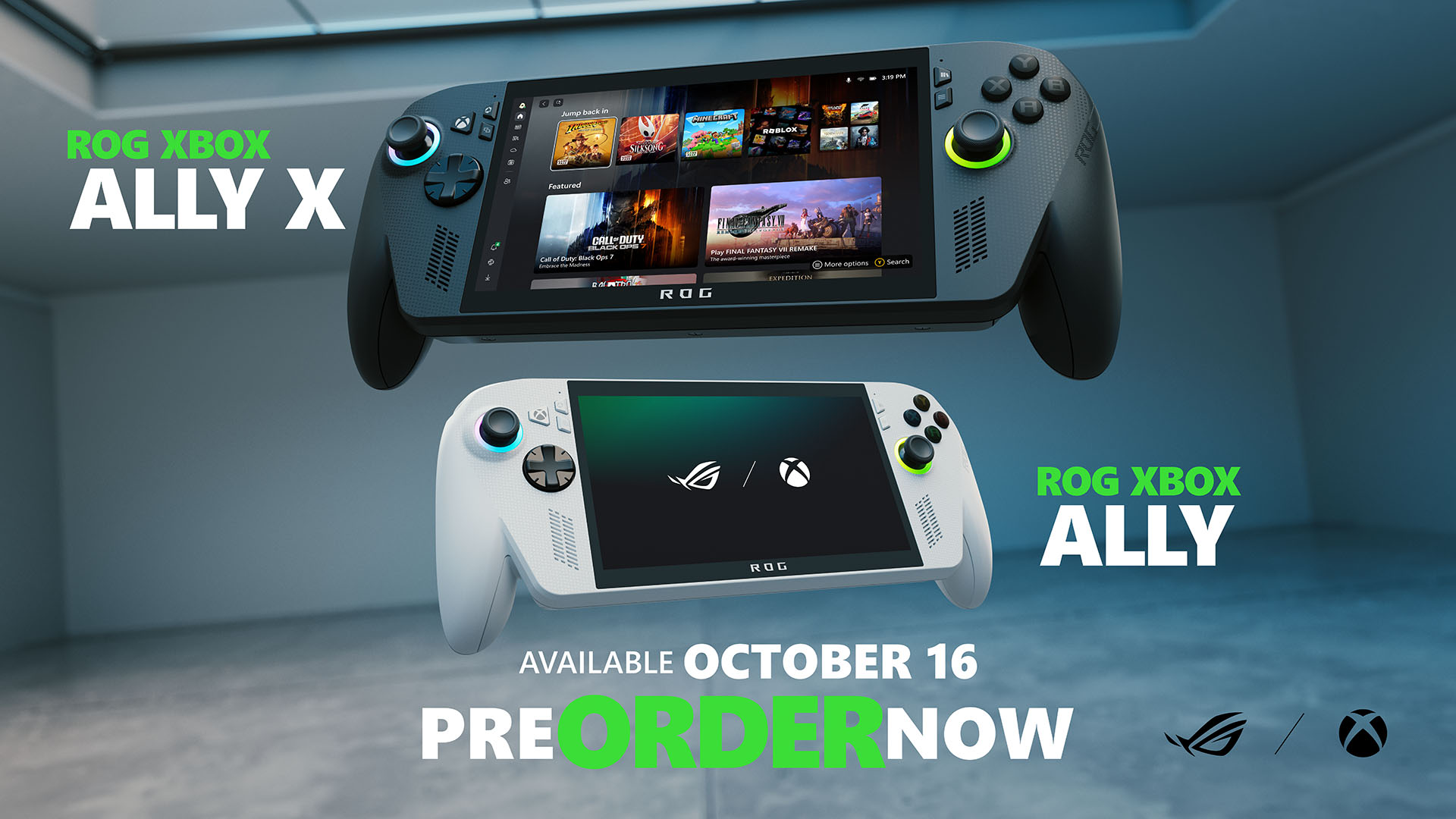 ROG Xbox Ally X and ROG Xbox Ally Hero Asset